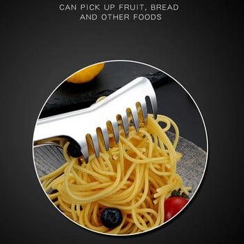9-инчови щипки за юфка от неръждаема стомана Щипки за спагети от макаронени изделия Щипки за храна Дръжка от неръждаема стомана Съдове за готвене Кухненски аксесоари