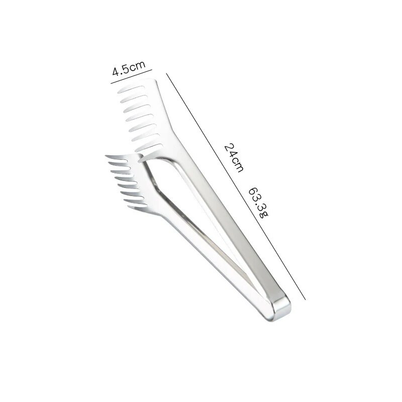 9 colių nerūdijančio plieno makaronų žnyplės Makaronų spagečių žnyplės maisto spaustukai nerūdijančio plieno rankena Virimo reikmenys Virtuvės priedai