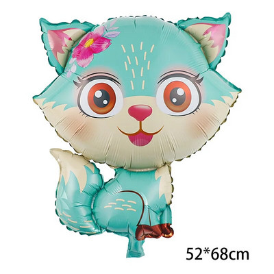 Mieli džiunglių elnio folijos balionai Lapės miško gyvūnai Gimtadienio vakarėlio dekoro tema Kūdikių dušas