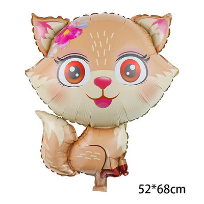 Mieli džiunglių elnio folijos balionai Lapės miško gyvūnai Gimtadienio vakarėlio dekoro tema Kūdikių dušas