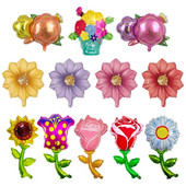 Floarea-soarelui Trandafir Gardenia Baloane din folie Ziua Mamei Baby Shower Nunta Ziua Zilei Festivitate Decoratiuni Balon