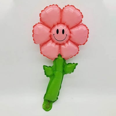 6 vnt Macaron Green Leaf Daisy Gėlių folija Rankiniai balionai Saulėgrąžų Balion Vaikų Žaislas Vestuvių Gimtadienio dekoracijos