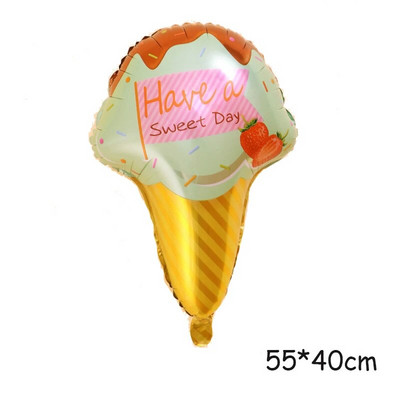 Donut Globos Foil Balloon Fruit Ice Pizza Cream Helium Balloon Διακόσμηση πάρτι γενεθλίων Παιδικό παιχνίδι γλυκό ντους μωρού