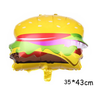 Donut Globos Foil Balloon Fruit Ice Pizza Cream Helium Balloon Διακόσμηση πάρτι γενεθλίων Παιδικό παιχνίδι γλυκό ντους μωρού