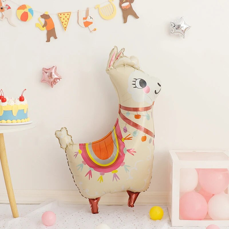 Карикатура Животински тема Фолиев балон Алпака Хелиев балон Детски рожден ден Декорации Играчки Детски празнични събития Реквизит