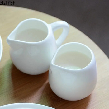 Δημιουργικές κεραμικές μίνι κανάτες καφέ με λαβή Milk Cup Milk Can Restaurant Gravy Boats Pure White Specialty επιτραπέζια σκεύη