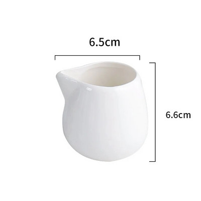 Kreativni keramički mini vrčevi za mlijeko za kavu s ručkom Šalica za mlijeko Limenka za mlijeko Restoran Čamci za sos Čisto bijelo specijalizirano posuđe