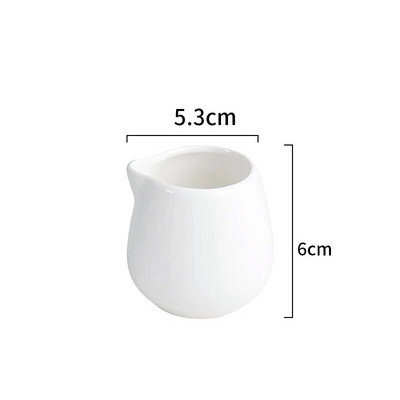 Kreativni keramički mini vrčevi za mlijeko za kavu s ručkom Šalica za mlijeko Limenka za mlijeko Restoran Čamci za sos Čisto bijelo specijalizirano posuđe