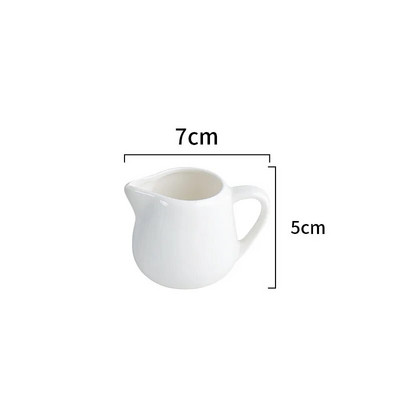 Kreativni keramički mini vrčevi za mlijeko za kavu s ručkom Šalica za mlijeko Limenka za mlijeko Restoran Čamci za sos Čisto bijelo specijalizirano posuđe