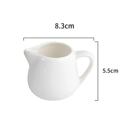 Kreativni keramički mini vrčevi za mlijeko za kavu s ručkom Šalica za mlijeko Limenka za mlijeko Restoran Čamci za sos Čisto bijelo specijalizirano posuđe