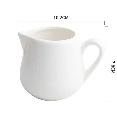 Kreativni keramički mini vrčevi za mlijeko za kavu s ručkom Šalica za mlijeko Limenka za mlijeko Restoran Čamci za sos Čisto bijelo specijalizirano posuđe