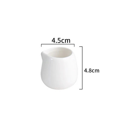 Kreativni keramički mini vrčevi za mlijeko za kavu s ručkom Šalica za mlijeko Limenka za mlijeko Restoran Čamci za sos Čisto bijelo specijalizirano posuđe