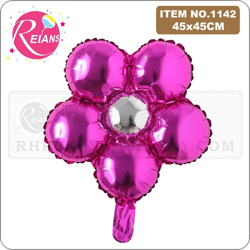 Gėlių balionas penkių žiedlapių gėlių balionas penkių lapų dobilas vaikų žaislas vestuvių gimtadienio šventės dekoravimas aliuminio folijos balionas