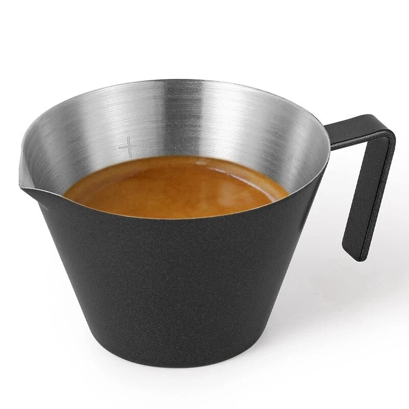 Eszpresszó csésze fogantyúval Uncia eszpresszó csésze rozsdamentes acél eszpresszó csésze kávéskancsóhoz Tej eszpresszó tartozékok