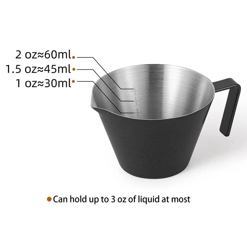 Eszpresszó csésze fogantyúval Uncia eszpresszó csésze rozsdamentes acél eszpresszó csésze kávéskancsóhoz Tej eszpresszó tartozékok