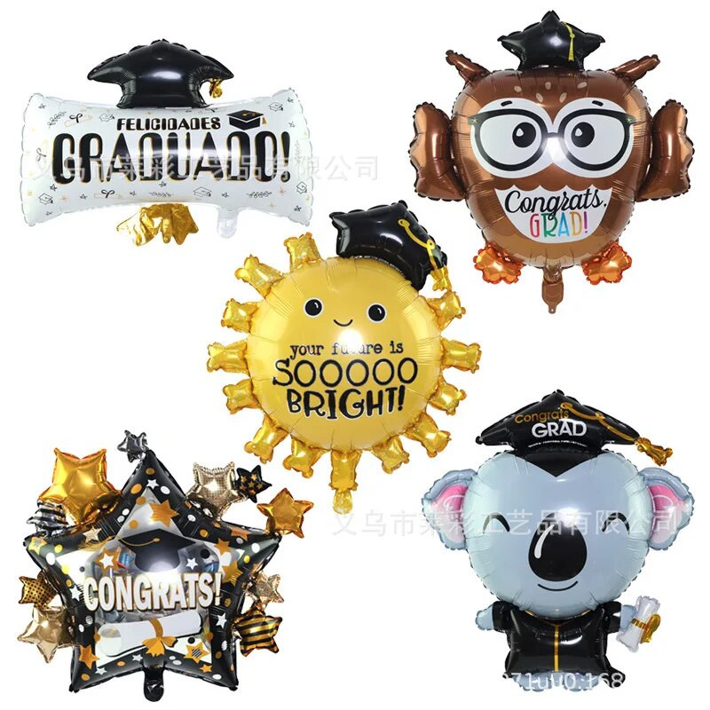 Ogromni rođendanski baloni Dekoracija za školsku maturalnu zabavu 2023. Čestitka Doctor Laurea Helium Foil Globos Poklon za tuširanje djeteta