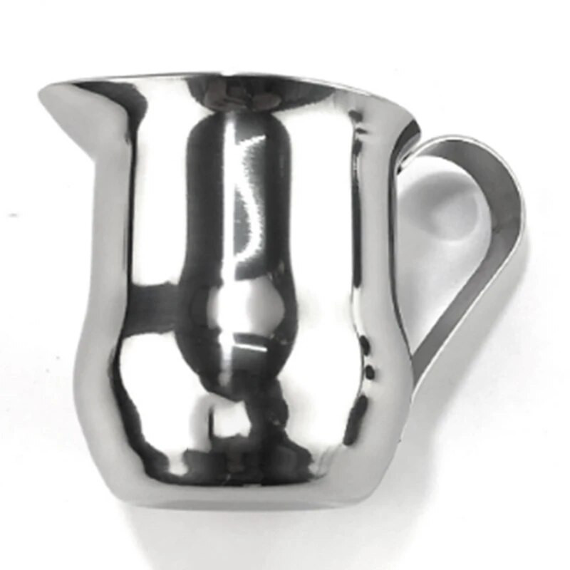 Minőségi 90 ml-es rozsdamentes acél tejhabosító kancsó kávé tejhabos bögrék Latte Art kancsó tejhabosító csésze derékformájú csésze