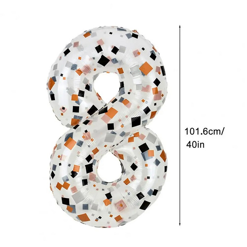 40-инчови балони с номера в кремав цвят 0-9, големи дигитални фолио за възрастни, честит рожден ден, сватба, бебешко парти, украса за парти Globos