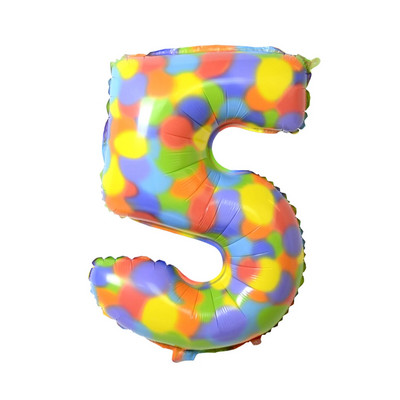32 colių vaivorykštės taškeliai folijos balionai oro helio numerio balionas 1 2 3 4 gimtadienio šventės dekoracijos kūdikių dušo gaubtai