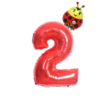 2 бр./лот 40-инчов зелен фолио балон с номера 33 см жаба хелиева топка Декорации за парти за рожден ден Деца Baby Shower Air Children Globos