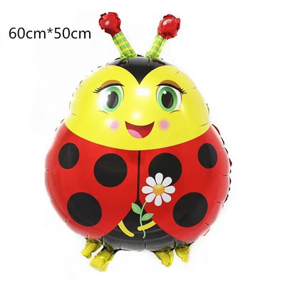 Гигантска жаба Балон Джунгла Декорация за рожден ден Момиче Момче Фолиеви балони Животни Насекомо Пчела Калинка Globos Парти Baby Shower Деца