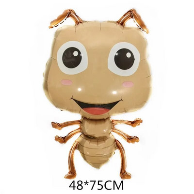 Гигантска жаба Балон Джунгла Декорация за рожден ден Момиче Момче Фолиеви балони Животни Насекомо Пчела Калинка Globos Парти Baby Shower Деца