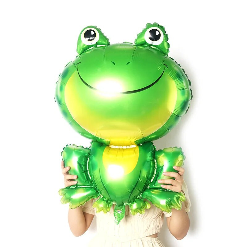 Гигантска жаба Балон Джунгла Декорация за рожден ден Момиче Момче Фолиеви балони Животни Насекомо Пчела Калинка Globos Парти Baby Shower Деца