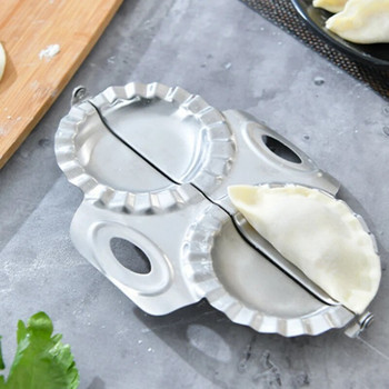 Λιανική φόρμα για ζυμαρικά από ανοξείδωτο ατσάλι Δικέφαλος κατασκευαστής ζυμαρικών Household dumplings Maker Jiaozi Making Tools