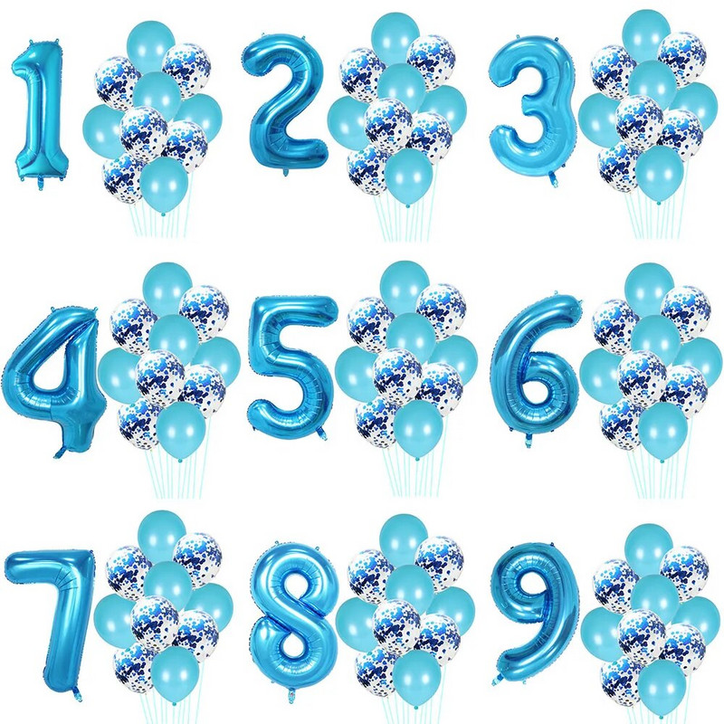 Su gimtadieniu Balionas 1 2 3 4 5 6 Balionai Kūdikių dušas berniukui Mergaitei Folija Balionai Oro 1-ojo gimtadienio vakarėlio dekoracijos Vaikams Kūdikių dušas