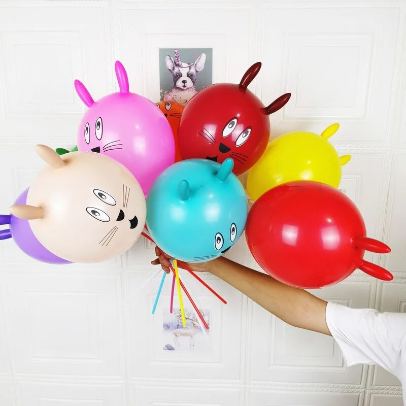 1/5/10 vnt. Nauji mieli triušio pripučiami rutuliukai, gimtadienio vestuvių metinės Vaikų dienos vakarėlio dekoravimui 12 colių latekso balionai