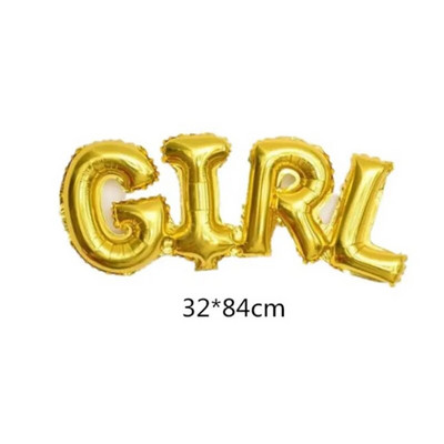 1 бр. Baby Shower It Is A Boy/ Girl Balloons Балон за 1-ви рожден ден Crown Bow Globos BABY Birthday Party Decorations Детски балон*