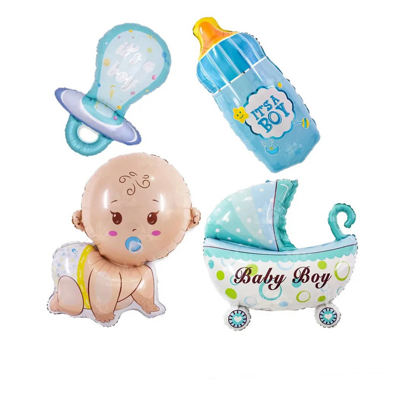 1 бр. Baby Shower It Is A Boy/ Girl Balloons Балон за 1-ви рожден ден Crown Bow Globos BABY Birthday Party Decorations Детски балон*