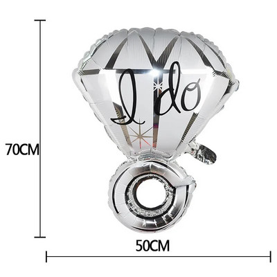 Balon od folije s dijamantnim prstenom Zlatna kruna Baloni od aluminijske folije za Valentinovo Aranžman vjenčanja Dekoracija za godišnjicu