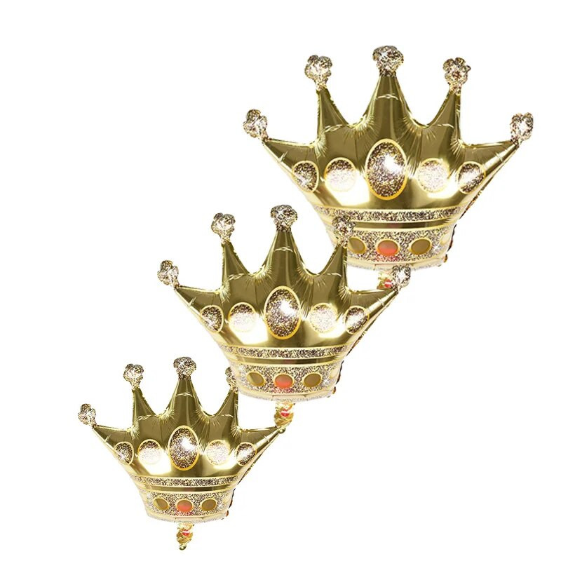 Balon od folije s dijamantnim prstenom Zlatna kruna Baloni od aluminijske folije za Valentinovo Aranžman vjenčanja Dekoracija za godišnjicu