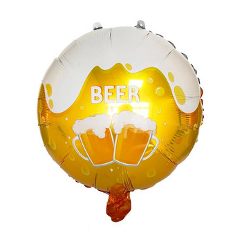 Голям балон с хелиево фолио Уиски 30-та бира Златен номер Балон за Наздраве Чаша за бира Чаша Декорация за рожден ден