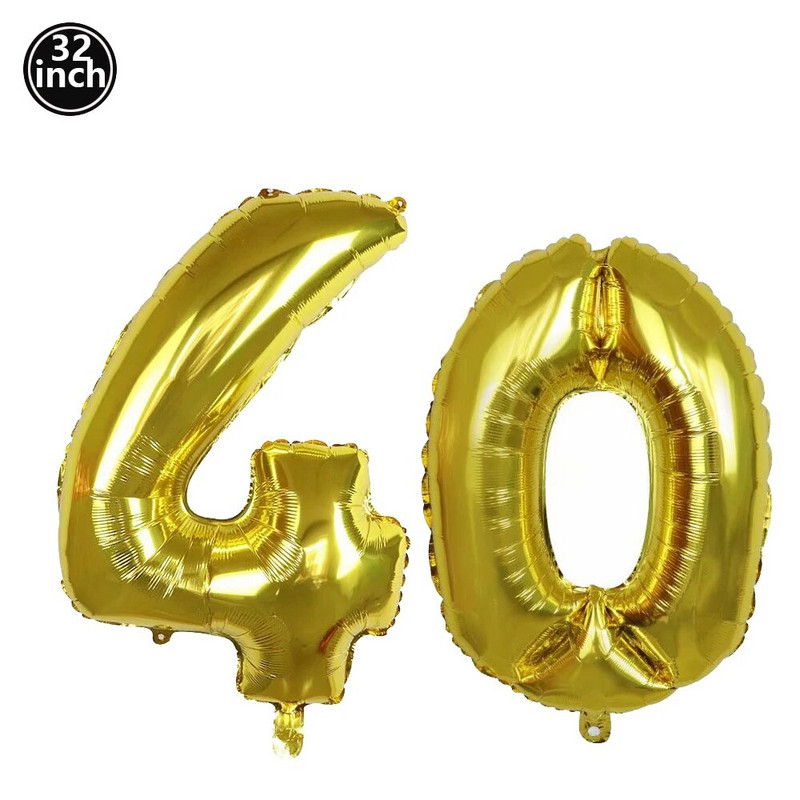 Μεγάλο αλουμινόχαρτο ηλίου με μπαλόνι ουίσκι 30th Beer Gold Number Balloon For Cheers Προμήθειες διακόσμησης για πάρτι γενεθλίων για κούπα μπύρας