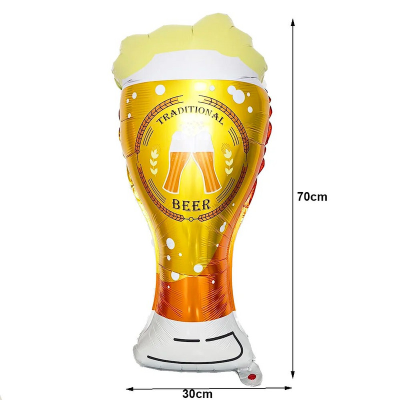 Μεγάλο αλουμινόχαρτο ηλίου με μπαλόνι ουίσκι 30th Beer Gold Number Balloon For Cheers Προμήθειες διακόσμησης για πάρτι γενεθλίων για κούπα μπύρας