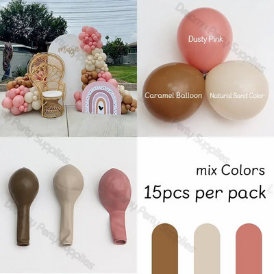 5/10/12 inča Pastelni rođendanski mat baloni Set Balon od terakote Krštenje Vjenčanje Mladenka Baby Shower Valentinovo Dekoracija