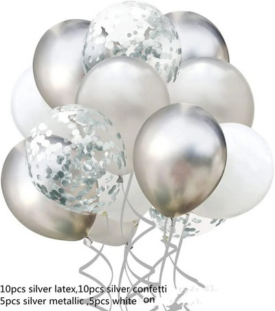 30db flitteres latex léggömb kombinációs születésnapi parti dekoráció esküvői eljegyzési dekoráció baba zuhany parti dekoráció