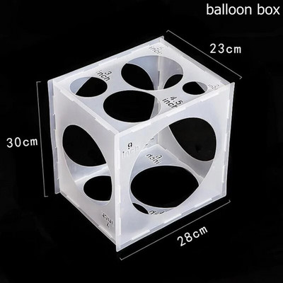 11 skylių 2–10 colių balionų dydžio dėžutės sulankstomų balionų matavimo įrankis balionų dekoravimui, balionų arkoms, balionų kolonoms