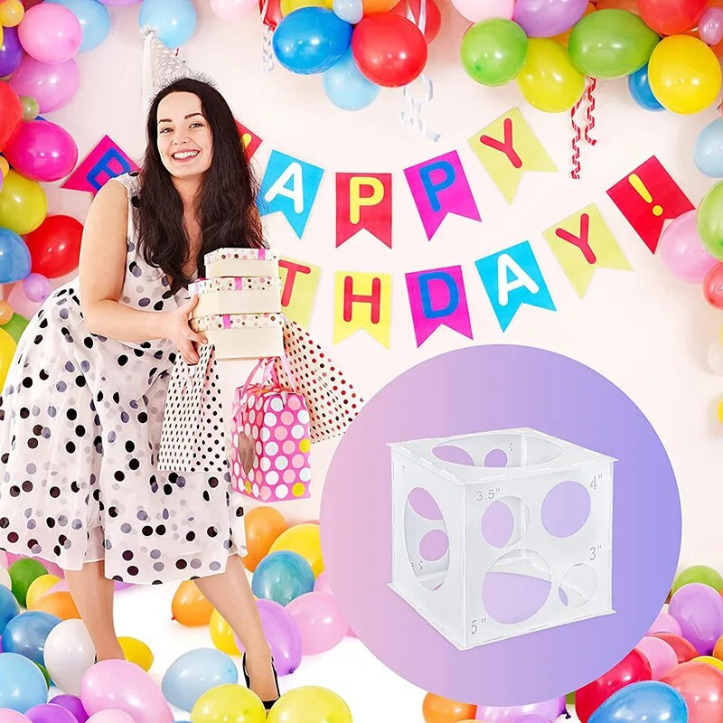 11 skylių 2–10 colių balionų dydžio dėžutės sulankstomų balionų matavimo įrankis balionų dekoravimui, balionų arkoms, balionų kolonoms