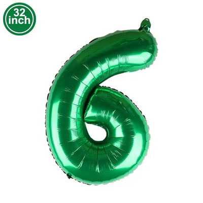 Număr 6 Baloane Baloane cu 6 cifre Șase figuri albastre Glob verde A șasea aniversare Mare Mare Roșu Trandafir Auriu Negru Colorat 32 inch