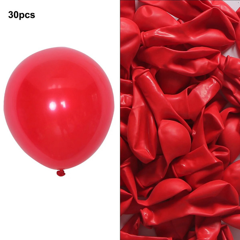 30 бр латексови балони 5/12 инча черен бял балон златен метален хром сребърен метален балон сватба годишнина рожден ден