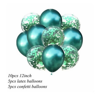 10 τμχ Mix Gold Confetti Latex Balloons 12 Inches Party Metal Balloons for Baby Shower Νυφικό ντους Διακοσμήσεις γάμου