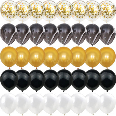 40 бр. Ахат, синя роза, лилави конфети, латексови балони, сватбени глобуси, рожден ден, бебешки душ, къща, парти Декорации за Свети Валентин