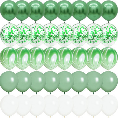 40 бр. Ахат, синя роза, лилави конфети, латексови балони, сватбени глобуси, рожден ден, бебешки душ, къща, парти Декорации за Свети Валентин