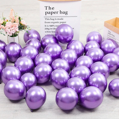 20gab 5/12 collu glancēti hromēti sarkani karsti rozā sudraba metāla pērļu lateksa baloni dzimšanas dienas ballītes kāzu balonu dekorācijas globusi