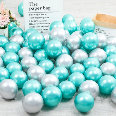 20gab 5/12 collu glancēti hromēti sarkani karsti rozā sudraba metāla pērļu lateksa baloni dzimšanas dienas ballītes kāzu balonu dekorācijas globusi