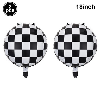 Karirani digitalni balon od 40 inča, veliki crno-bijeli brojevi 0-9 Baloni od folije za utrke, potrepštine za dekoraciju rođendanske motorističke zabave