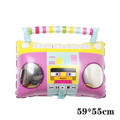 1Gb Bērnu klasiskais radio ierakstītājs Rotaļlietas Baloni Mobilā telefona kastīte 80. gadu 90. gadu ballītēm Retro hiphopa tēmu dzimšanas dienas ballīte